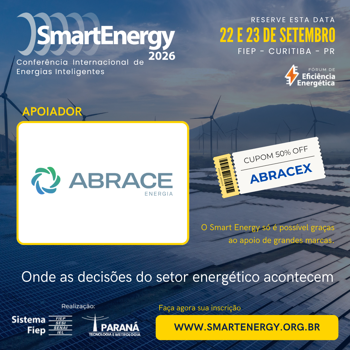 Imagem oficial: Conferência Internacional Smart Energy 2026