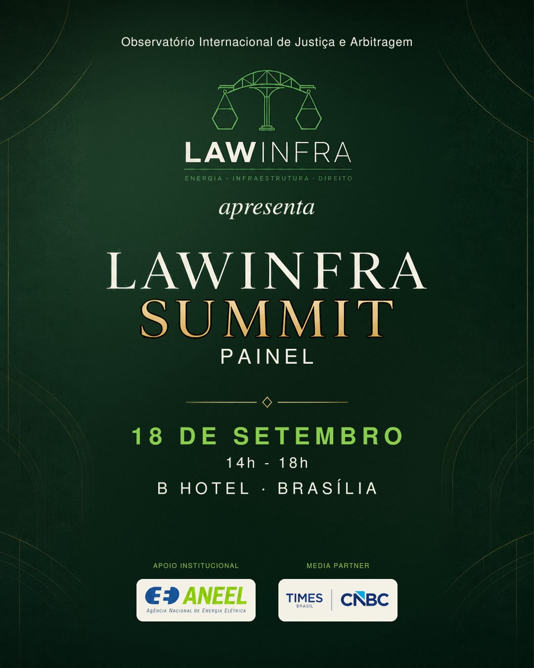 Arte de divulgação: LAWINFRA Summit 2026