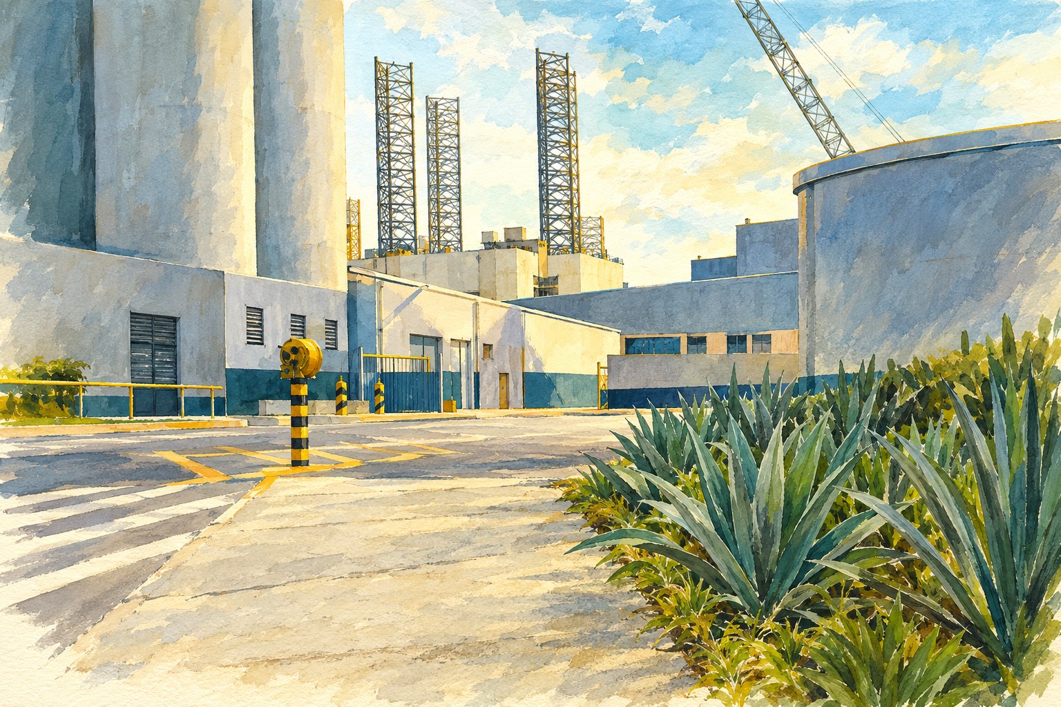 Ilustração artística inspirada em fotografia do Porto de Niterói